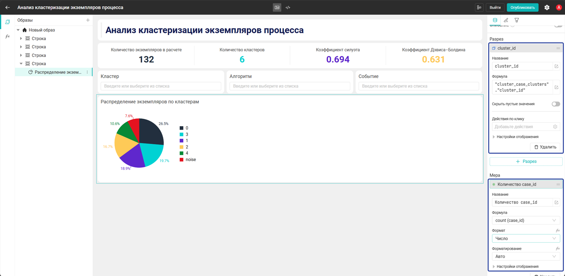 Добавление разреза